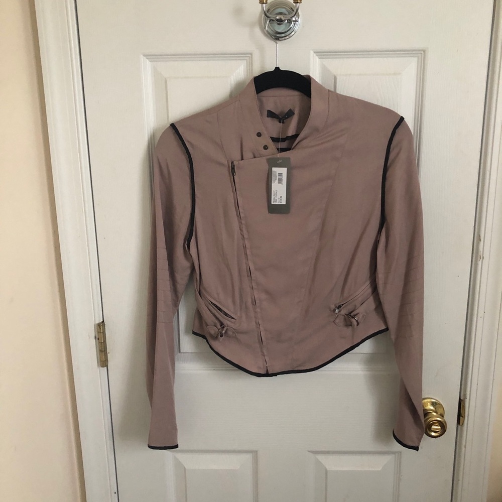 Brand New Cream/Beige Jacket with Dark Trim